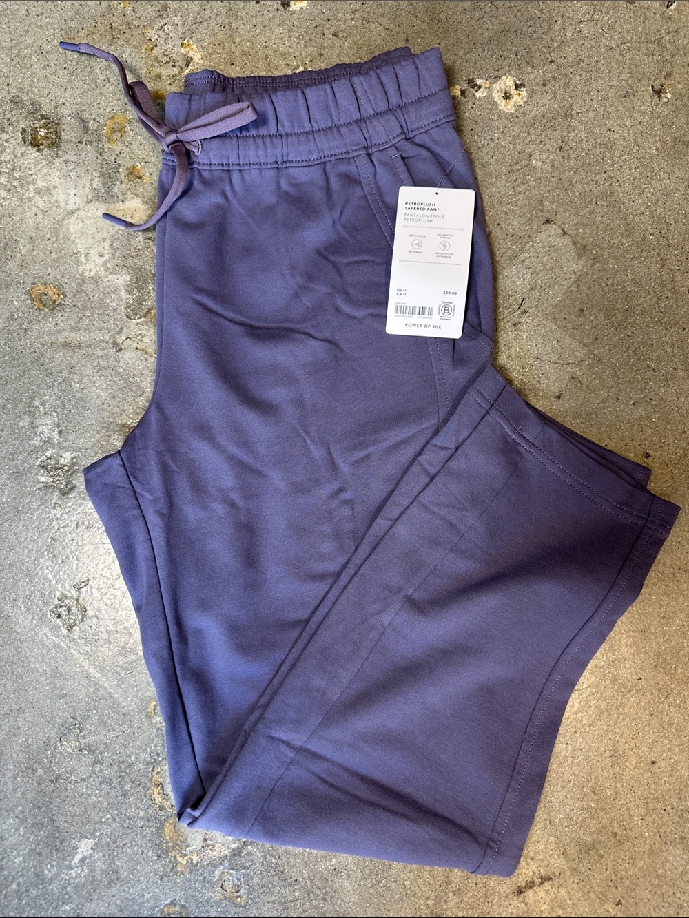 Athleta Lavender Drawstring Track Joggers